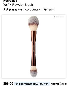 Hourglass Dual-Ended Powder Brush in Bronze and White
